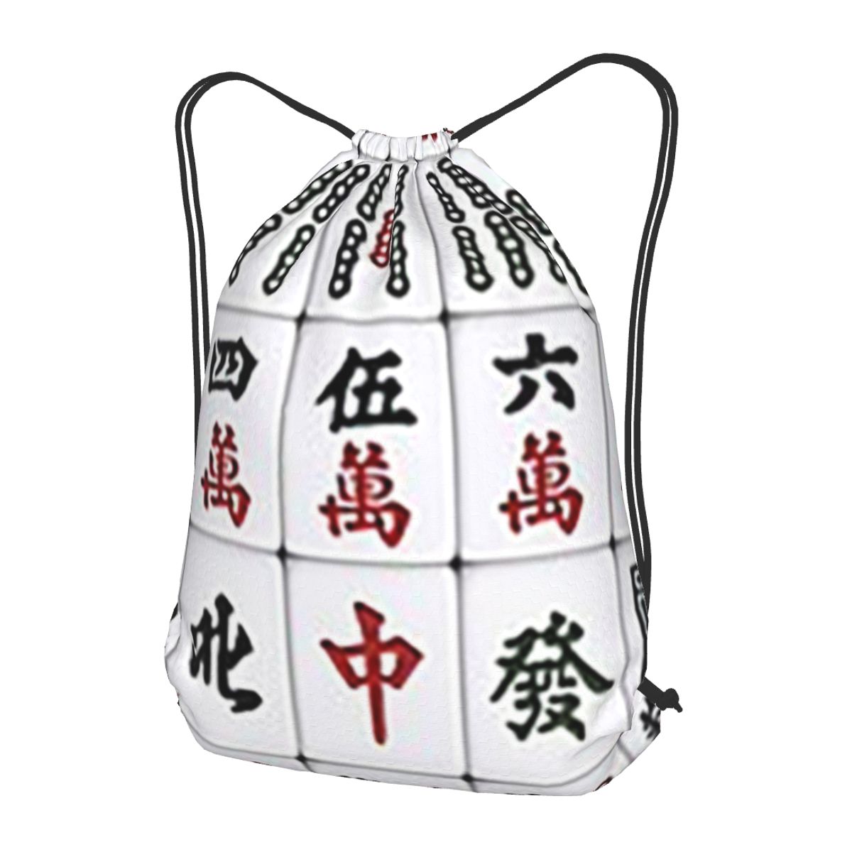 Tile Bag Drawstring - Zaini con motivo Mahjong Tile, borsa