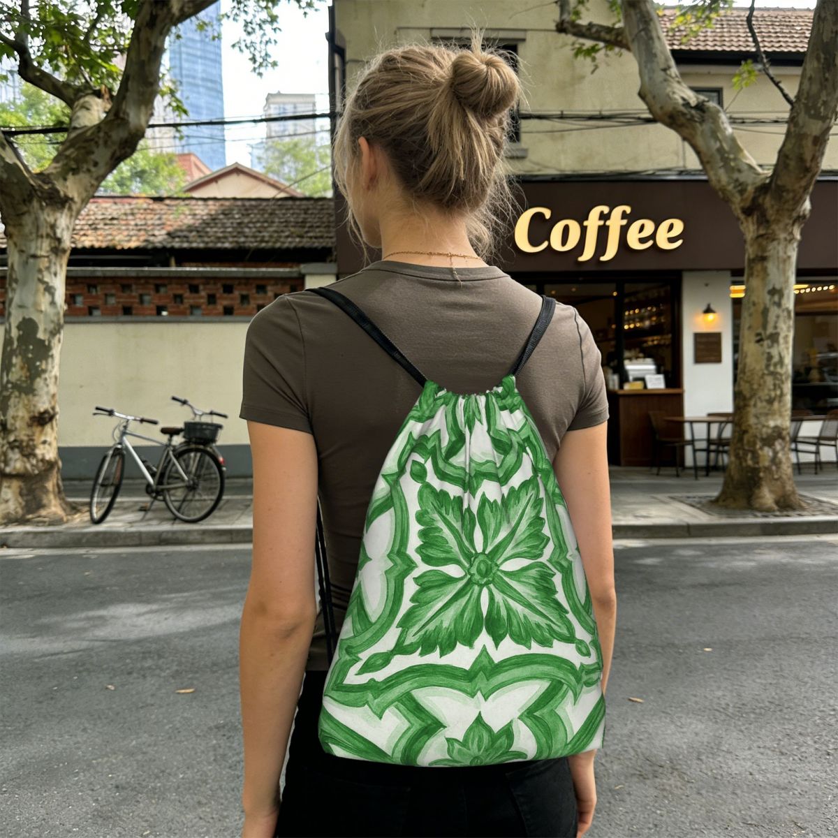 Zaini con motivo floreale orna - Tile Bag Drawstring recensione e prezzo